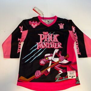 Nostalgia Pink Panther Jersey Shirt - Black and Pink